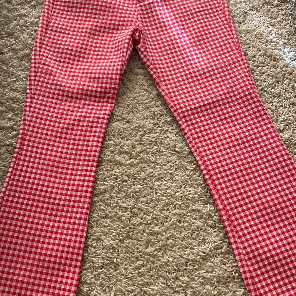 Zara Women's Red Checkered Pants
